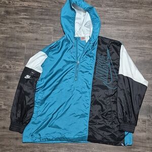Nike Teal and Black Hooded Jacket